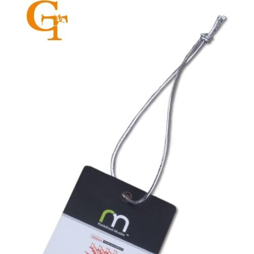 Silver elastic hang tag string,garment hang tag sling, elastic rope for hair extention ,240 yards/lot
