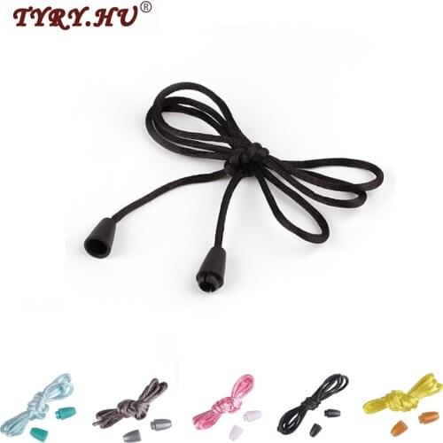 TYRY.HU Baby Teether Accessories 90cm Nylon Rope Plastic safety clip for Baby Mom Jewelry Making Teething Necklace Rattail Cord