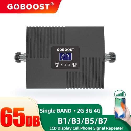 GOBOOST Amplifier 3G 4G Cellular 850 1800 2100 2600 Mhz UMTS DCS LTE Signal Booster Network Repeater Display Cell Phone for Home