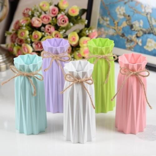 Solid Color imitation ceramic vase flower pot flower basket home decoration artificial flower flower arrangement container 1pcs