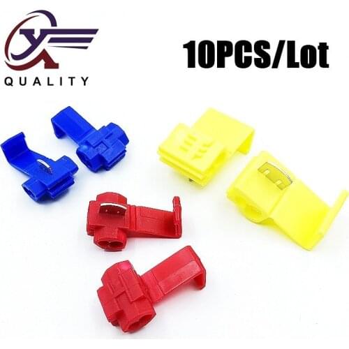 10PCS/lot)Scotch Lock Electric Wire Cable Connector Quick Splice Terminal Crimp Non Destructive Without Breaking Line AWG 22-10