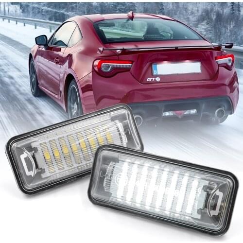 2pc LED License Number Plate Light For Subaru BRZ Legacy WRX STI Impreza XV Crosstrek For Scion FR-S For Toyota 86 GT-86 FT-86