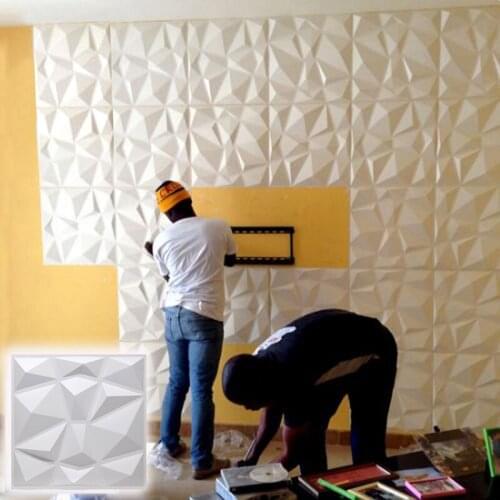 30x30cm DIY Home Decor 3D Stereo Tile Panels Carved 3D Wall Stickers Waterproof Bathroom Decorative Panel PVC Wallpaper