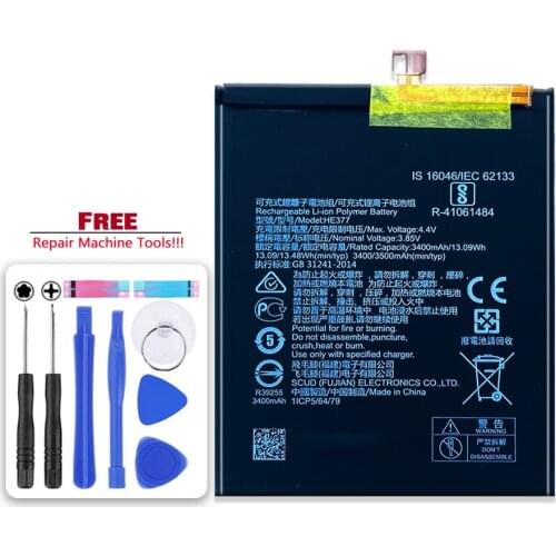 3500mAh HE377 HE376 Battery For Nokia X71 HE 377 Bateria + Free tool