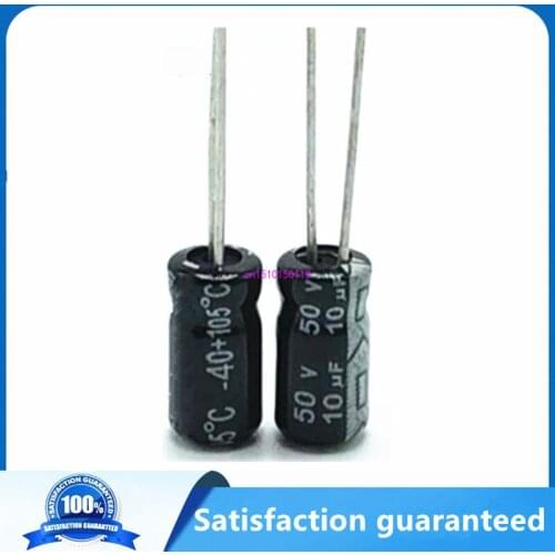 20pcs/lot R445 50V 10UF aluminum electrolytic capacitor size 4*7mm 10UF 20