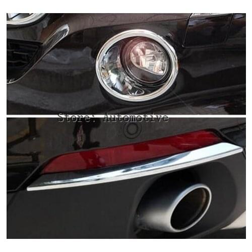 Car Accessories For BMW X5 f15 2014 2015 2016 Front and Rear Fog Light Lamp Cover trim Sticker Car styling