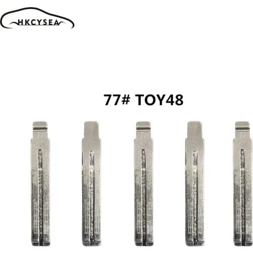 HKCYSEA Engraved Line Blank Scale Uncut KD Key Blade 77# TOY48 for Lexus for Toyota for New Subaru for Lishi 2 in 1 Tool