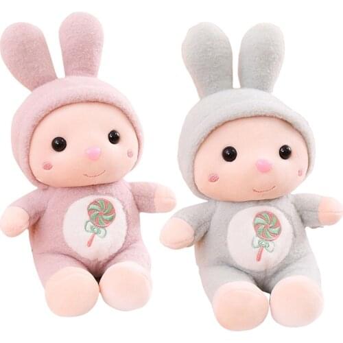 30/45cm Cute Soft Rabbit Shaped Design Stuffed Plush Doll Pillow Toy Gift Decor Kids Educational Toys for Children Gifts