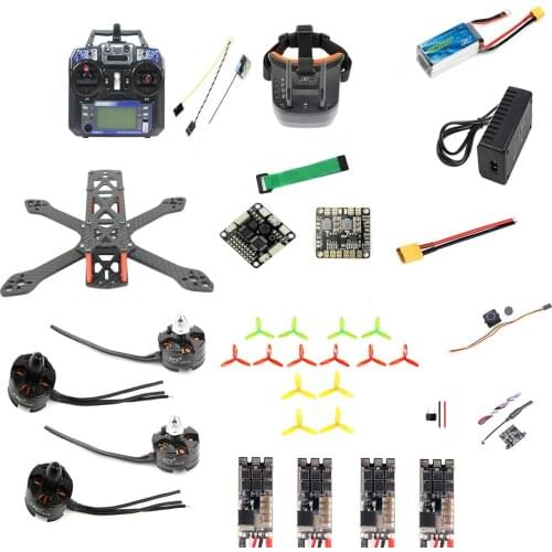 JMT T220 DIY FPV RC Drone RTF w/ Flysky S-i6 Remote Controll F3 Flight Control 700TVL Camera 2204 2300kv 2-3s Motor Goggles