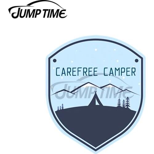 JumpTime 13 x 4.6cm For Carefree Camper Personality Creative VAN Vintage Sticker Fashion Bumper Decoration Vinyl Car Decal