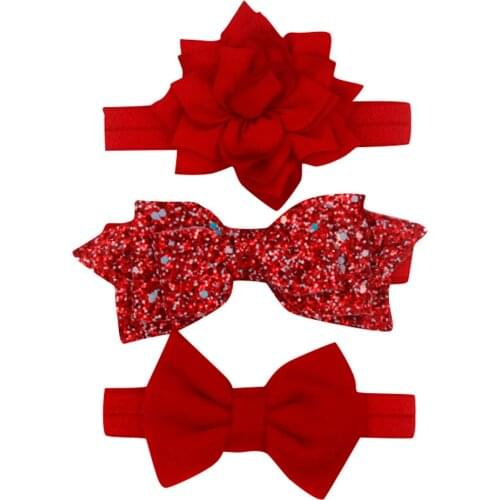 3Pcs Baby Headband Summer Cute Floral Bows Baby Girl Headbands Elastic Bowknot Newborn Hair Band Turban Set Hair Accessories #L