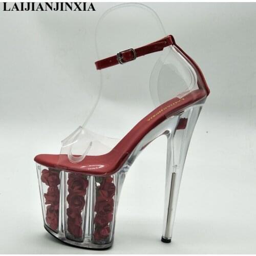 LAIJIANJINXIA Lady Sandals Wedding Party New Ultra 20CM high heels Night Club Pole Dress Dance Shoes PUMPS Sexy Dance Shoes