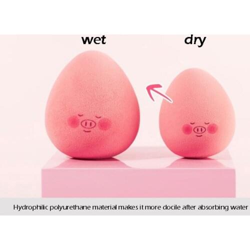 Custom Logo Brand Cute Pig High Elastic Cosmetic Puff Makeup Sponge Cosmetics Powder Foundation Make Up Blender Face Foundation