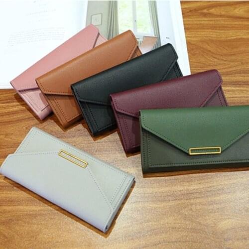 Fashion Women Lady Clutch PU Leather Wallet Long Card Holder Phone Bag Case Purse Handbags