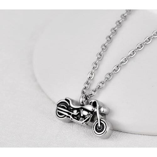 Cool Design Keepsake Urn Motorcycle Pendant Memorial Ash Urn Necklace Keepsake Necklace Jewelry for Man Boy Women with Fill Kits