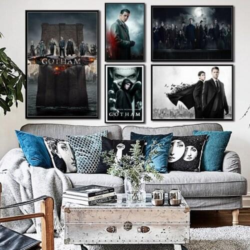 Gotham Hot TV Series Show Art Painting Silk Canvas Poster Wall Home Decor картины на стену