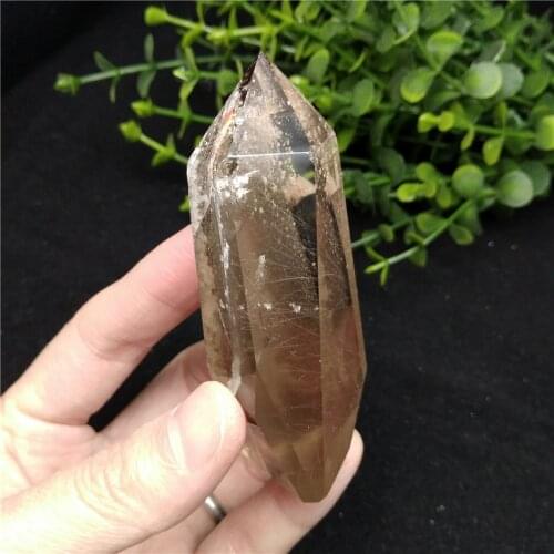 Stunning Phantom Quartz Wand w Rutile Ghost Quartz Point Rutilated Quartz Tower Healing Meditation Chakra Crystal Tower Gift
