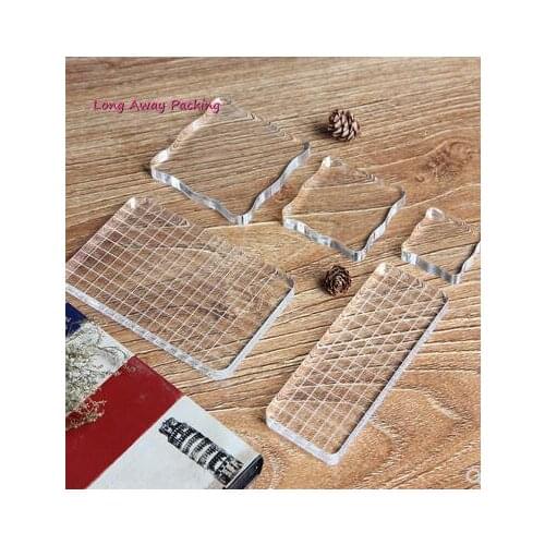 Acrylic Clear Stamp Block Handle Stamping Photo Album Decor Essential Stamping Tools for Scrapbooking DIY Crafts Stamps Making