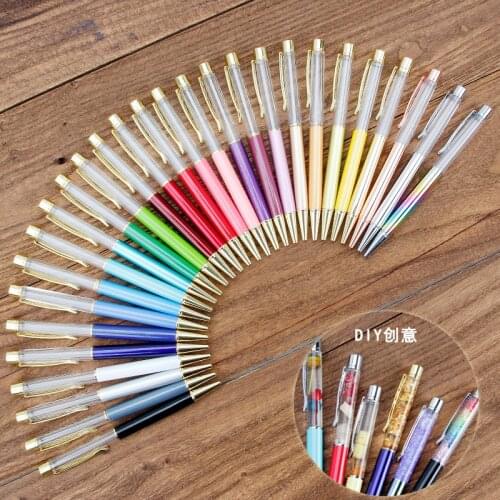Empty Tube Floating DIY Pen 29 PCS Liquid Sand Pens Gift DIY Empty Tube Writing Pen for Home School Office Supplies