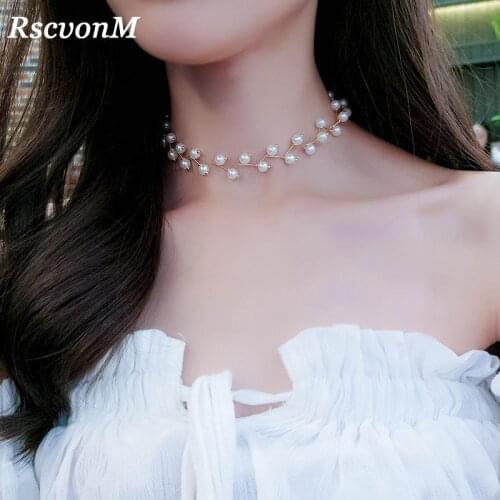 Женские ожерелья из жемчуга RscvonM China At AliExpress