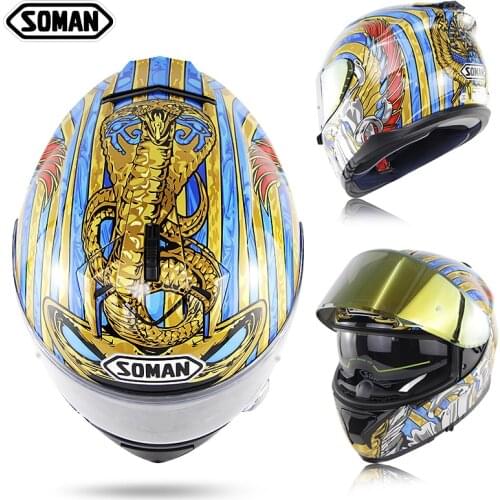 Winter Men Racing Motocross Motorcycle Double Visor Full Face Helmet ECE Casco Dirt Bike Moto Capacete