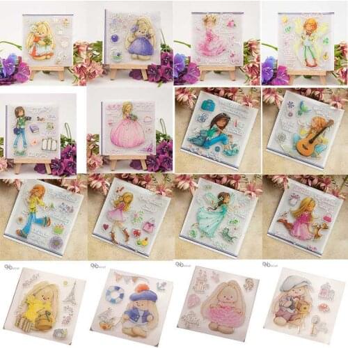 Bear girl stamps Clear Stamp for Scrapbooking Transparent Silicone Rubber DIY Photo Album Decor New 2018