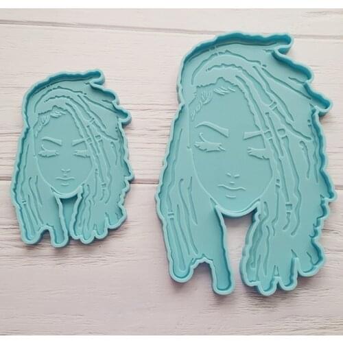 Girl Face Silicone Mold Female Head Type Resin Mold Silicone Coaster Mold Girl Coaster Pendant Making Mold Resin Craft