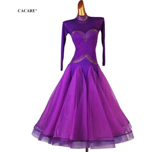 NEW Elegant Ballroom Dress Dance Competition Dresses Standard Tango Waltz Modern Costume Women Flamenco Customize D0831 Big Hem