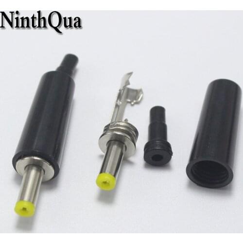1pcs New Black 4.0*1.7mm DC Power Plug with Tail ABS 4.0mm x 1.7mm Male Plugs Connector DIY Repair Jack Audio Adapter