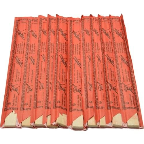 10Pairs Disposable Chinese Bamboo Chopsticks Kari-Out 9" Long Individually wrapped Chop Sticks