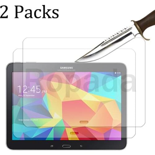 2 PACKS Tempered Glass Screen Protector for Samsung galaxy tab 4 10.1 SM-T530 SM-T531 protective film 0.33mm 9D