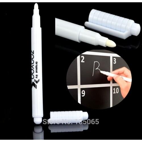 5 Pcs White Liquid Chalk Pen Marker Glass Windows Chalkboard Blackboard Liquid Ink Pen Used on Chalkboard Window White Pen