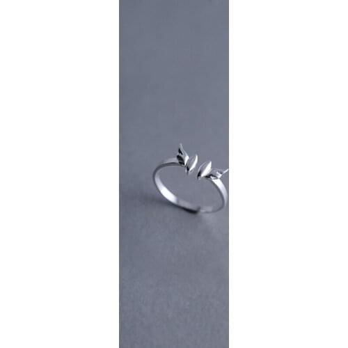 925, sterling, silve, Wings, of, love, R, open, rings, art, fresh, college style for womens fashion gifts