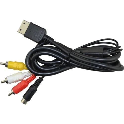 100 pcs S-Video AV Audio Video Cable for SEGA DreamCast DC for Sega Dreamcast System Console S-Video AV Cord TV Wire