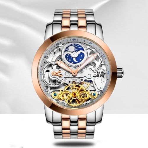 AILANG Mens High Quality Tourbillon Automatic Mechanical Watches Men Top Brand Luxury Waterproof 50M Business Full Steel Watch
