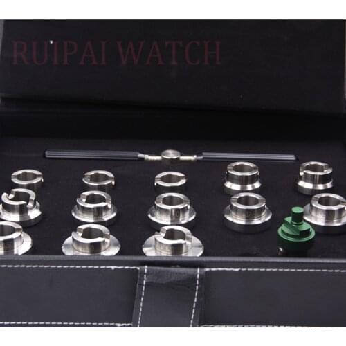 Watch Case Screw Back Die Set with Handle for Rolex Watch - Includes 13 Sizes