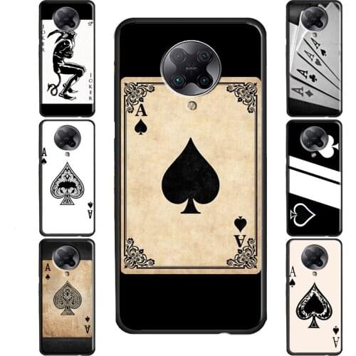 Ace of spades Poker Card Case For Xiaomi Mi Note 10 Lite Pro Mi 9 9T Pro Mi 10 Ultra A3 Mi POCO F2 Pro X3 F1 Cover