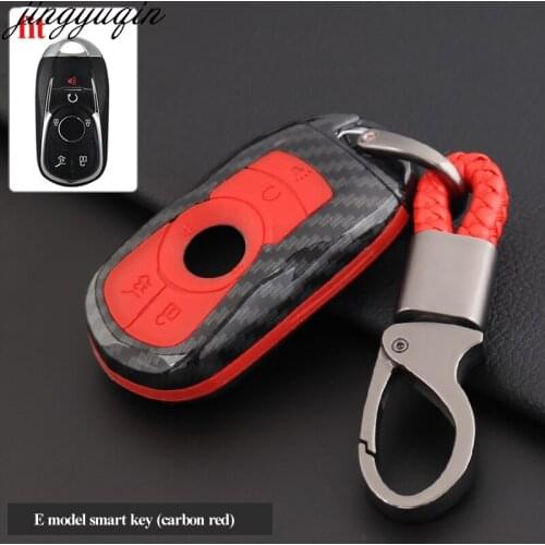 Jingyuqin 6 Buttons Carbon Fiber Key Case Cover For OPEL Astra Buick ENCORE ENVISION NEW LACROSSE