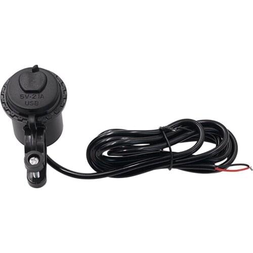 DC9V-24V Universal Waterproof Motorcycle Handlebar Socket Plug Motobike Rearview Mirror Charger Outlet for Phone Tablet Gamepad