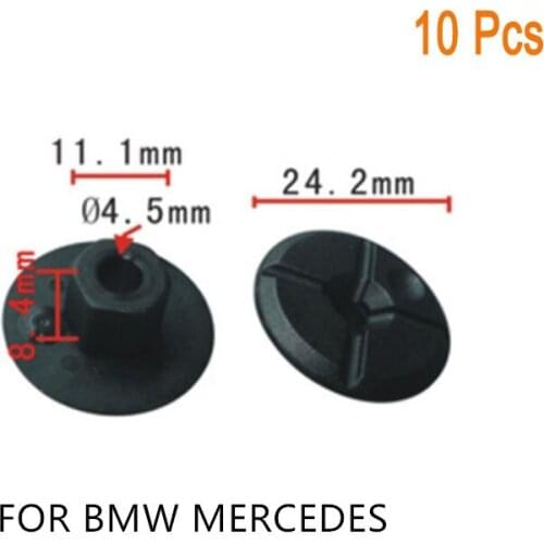 FOR BMW MERCEDES WHEEL ARCH LINER / PLASTIC CROSS NUT x10 BLACK NEW A201990005 - 51711958025