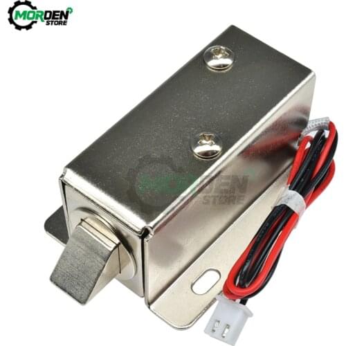 DC 12V 0.6A 600mA Electric Solenoid Lock Tongue Lock For Electric Control Cabinet Door Drawer Locks Electronic Locks With Wire