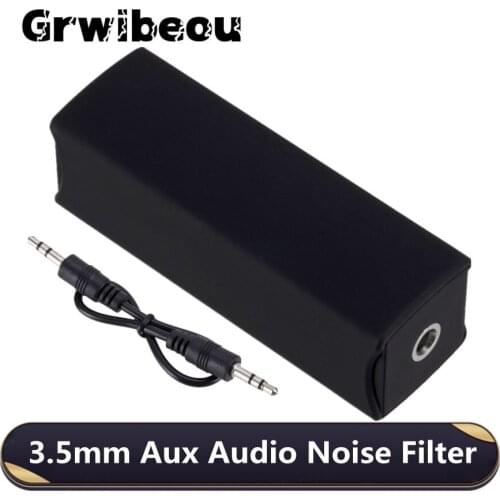 Grwibeou 3.5mm Aux Audio Noise Filter Ground Loop Noise Isolator Eliminate for Car Stereo Audio System Home Stereo Speaker Line