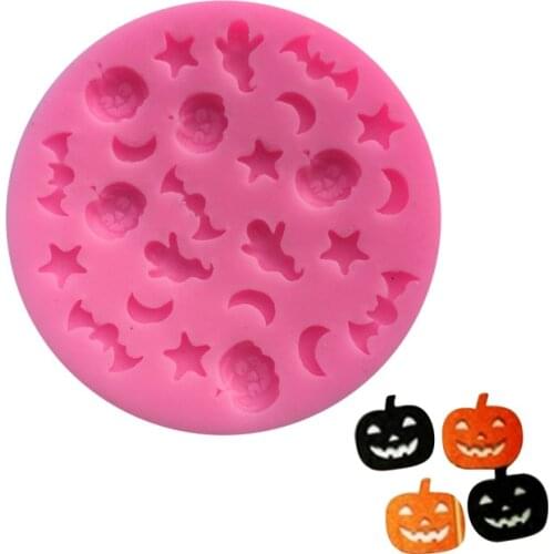 Halloween Party Silicone Mold Pumpkin Cake Decoration Fondant DIY Kitchen Supplies Mold Can Be Used for Epoxy Resin Mold