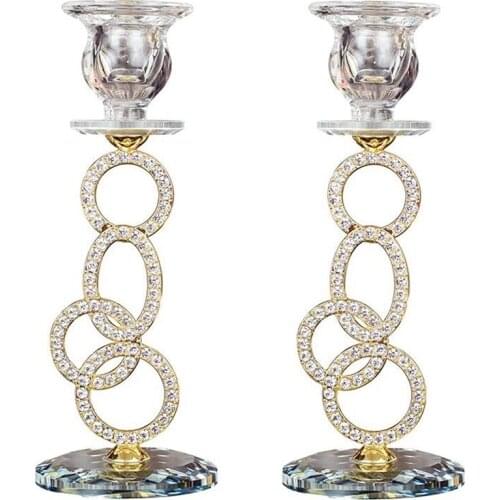 Crystal Taper Candle Holders, Candle Holder for Taper Candle,Taper Candlestick Holders for Coffee Dining Table,Wedding