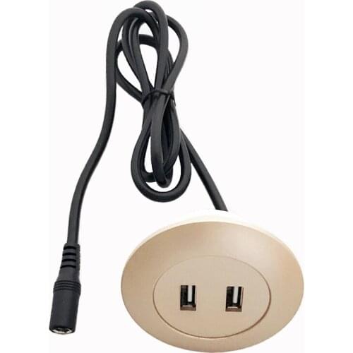 Dc5521 interface 1.03m dual USB mobile phone charging line input / output 5v2a mobile phone charging can be installed on the fur