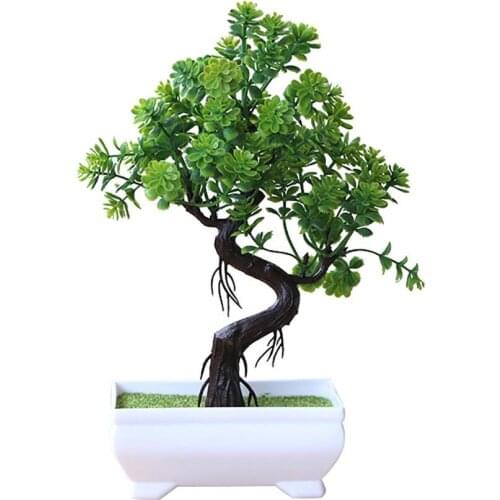 Artificial Potted Tree Bonsai Simulation Plant Home Decor Table Centerpieces Artificial Bonsai Festive Party Supplies 2021
