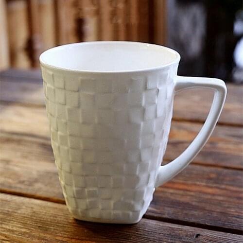 Nordic Creative Ceramic Mug Coffee Cup Simple 45% Bone China Milk Oatmeal Breakfast Mug Office Water Cup Couple 310ML Tea Cups