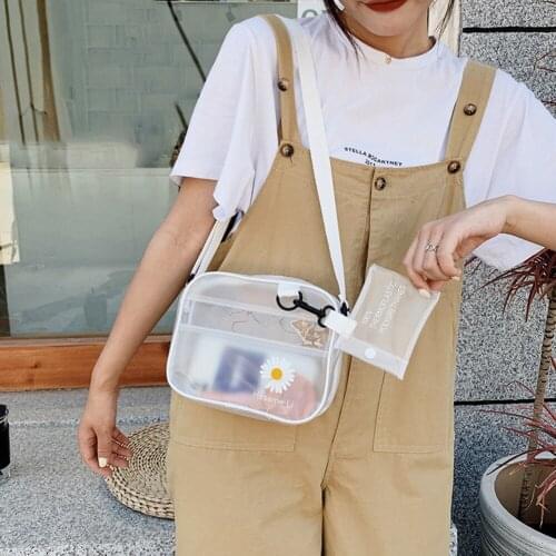 Summer PVC Transparent Bag For Women 2021 Clear Crossbody Bags Jelly Small Shoulder Bag Female Phone Bags with Card Holder