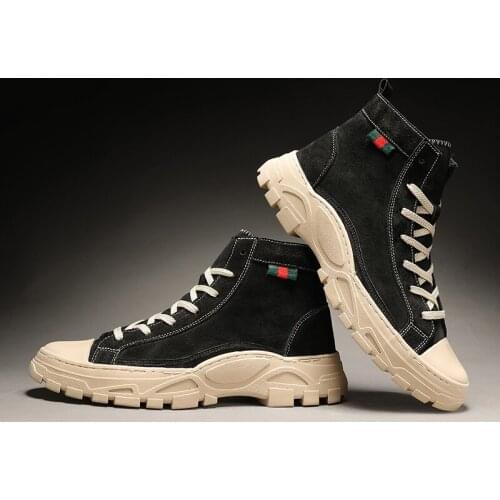 2019 Mens Boots Winter Boots British Trend Mens Boots Retro Boots Tide Tooling Shoes Fashion Mens Snow Shoes Boy Work Boots