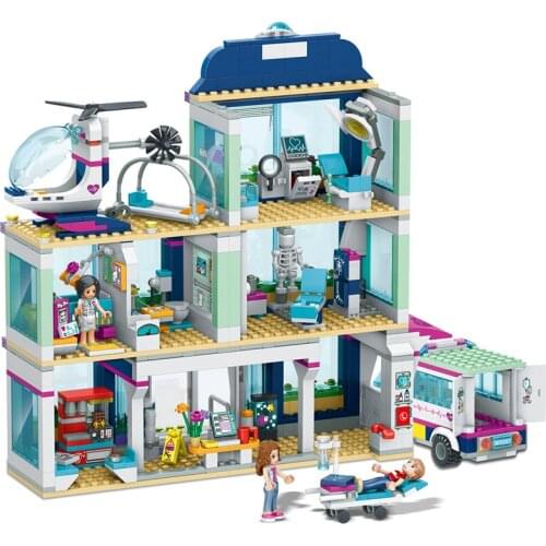 Friends City Heartlake Hospital Ambulance Block Set Princess Undersea Palace Compatible with Friends Girls Toys